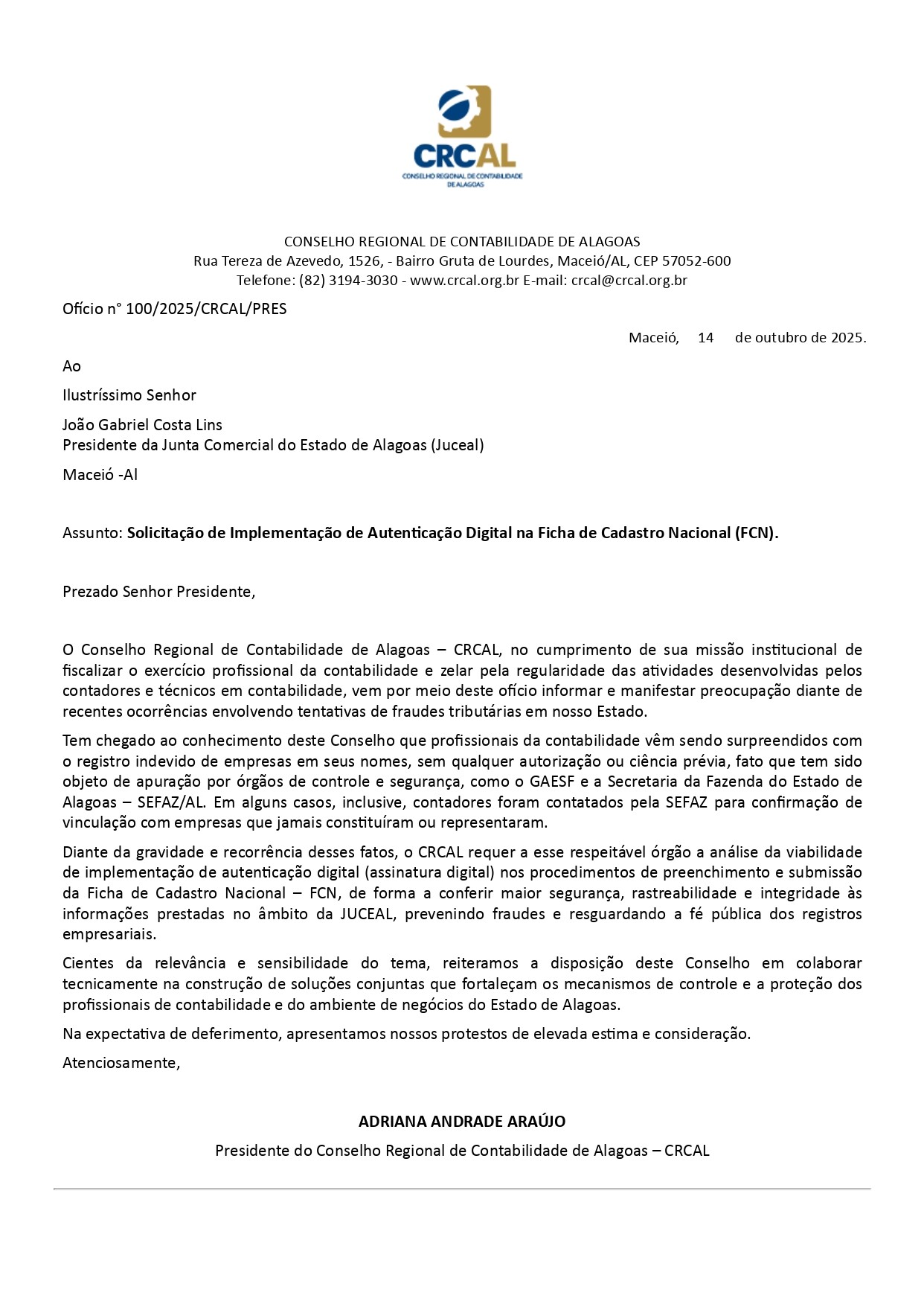 OFÍCIO 100-202  Solicitação de Implementação de Autenticação Digital na FCN.JUCEAL_page-0001.jpg